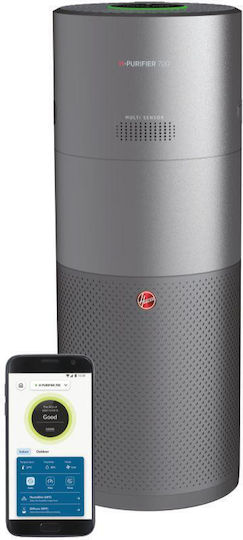 Hoover H-Purifier 700 Air Purifier 42W for Spaces 110m² Titanium