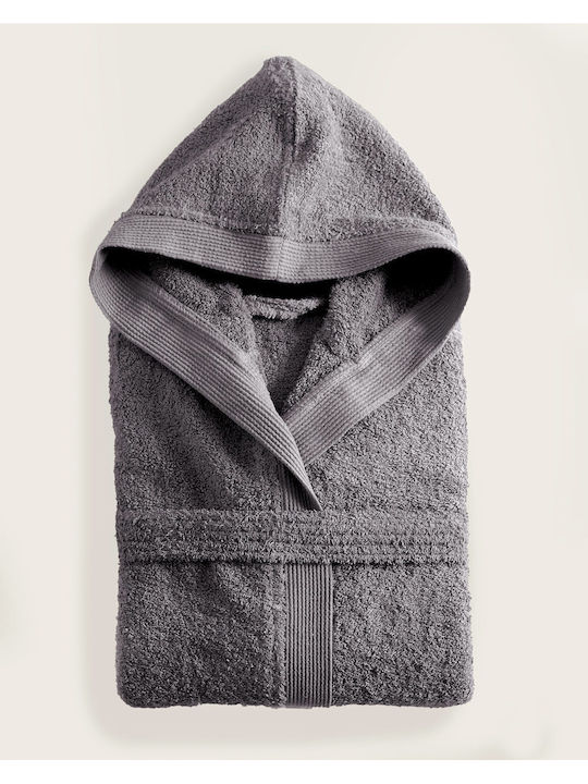 Rythmos Amadeus Hooded Bathrobe Gray 420gr/m²