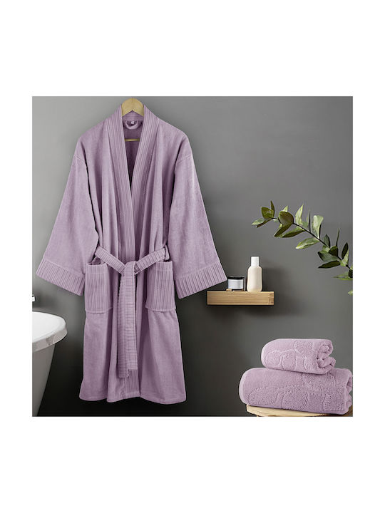 Nima Kimono Халат с яка Люляк 380гр/кв.м