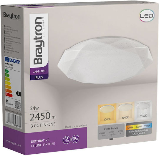 Braytron Jade Plafonieră de Tavan 33buc Albă cu LED Integrat