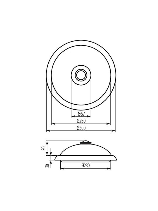 Maclean Energy Ceiling Mount Light White with Socket E27