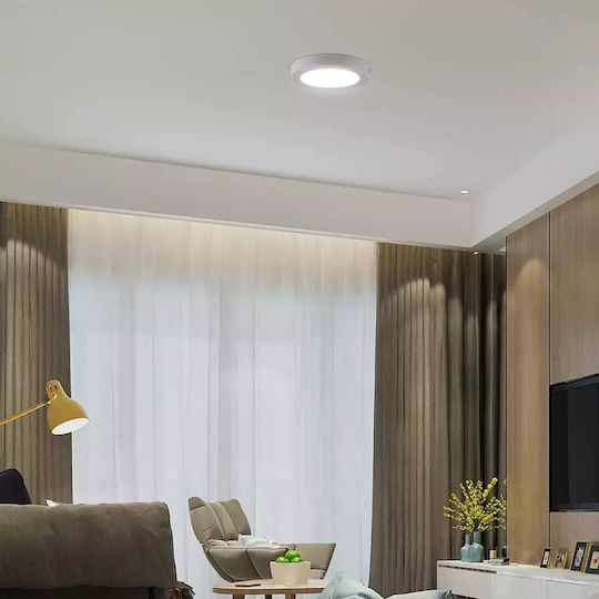 V-TAC Rotund Panou LED Putere 6W cu Alb Rece Lumini