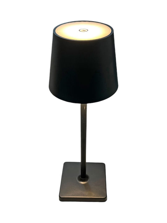 Chios Hellas Kunststoff Tischlampe LED mit Schwarz Schirm und Basis