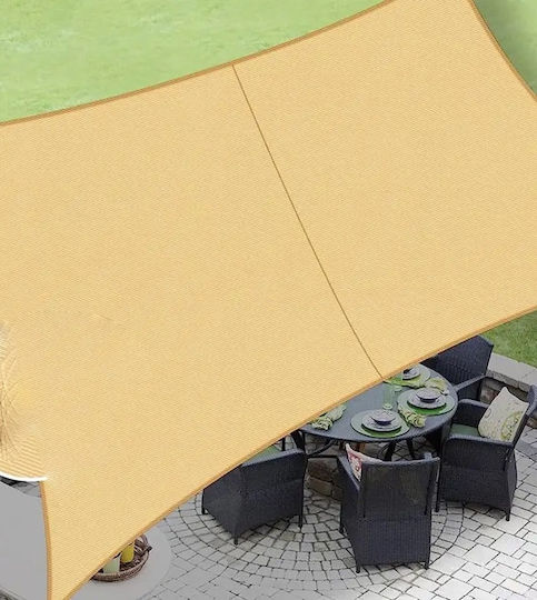 Sidirela Rectangular Shade Sail Beige With Hoop 3x4m