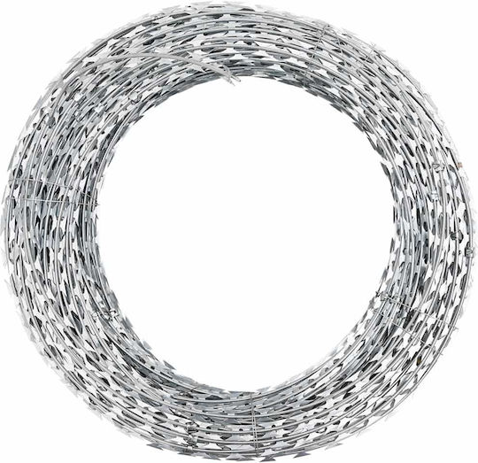 vidaXL Wire Fencing Razor Wire Gray 60m