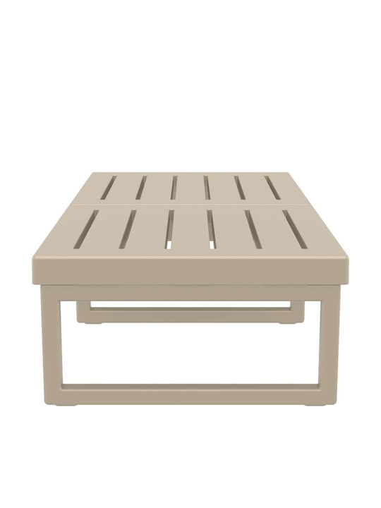Catering Outdoor Space Foldable Polypropylene Table with Metal Frame Mykonos 138 Dove Grey 130x65x33cm