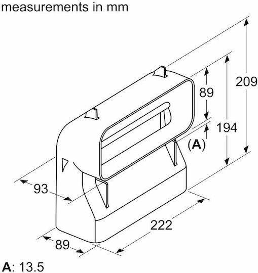 Neff Legătură/Corner pentru hotă Compatibil cu Neff 60cm
