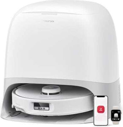 Roborock Qrevo Curv Robot Vacuum Cleaner with Laser Mapping & 18500Pa Suction Power White