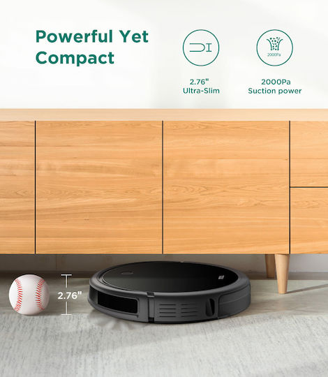 TCL Sweeva 1000 Aspirator Robot Cu Navigare Inteligentă Și Putere De Aspirație 1500Pa Neagră