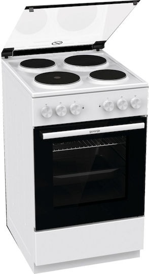 Gorenje Κουζίνα 70lt με Εμαγιέ Εστίες Π50εκ. Λευκή