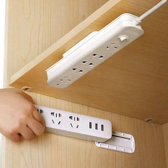Bază De Perete Din Plastic Pentru Suport Prelungitor Set 3 Bucăți Socket Cable Fixation
