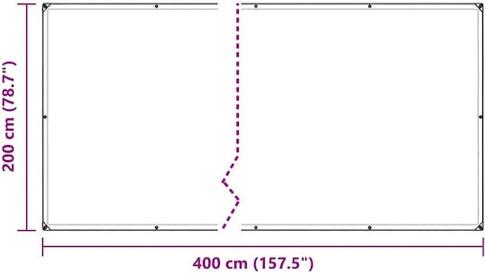 vidaXL Waterproof Tarpaulin 140gr/m² 4x2m. Light Type Transparent