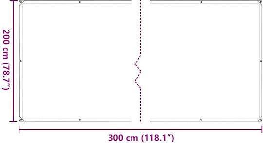 vidaXL Αδιάβροχος Μουσαμάς 140gr/m² 3x2μ. Ελαφρού Τύπου Διάφανος