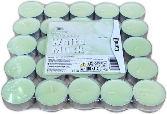 Lumânări Mici Aromatice În Culoare Albă Până La 4 Ore Timp De Ardere 25 Bucăți