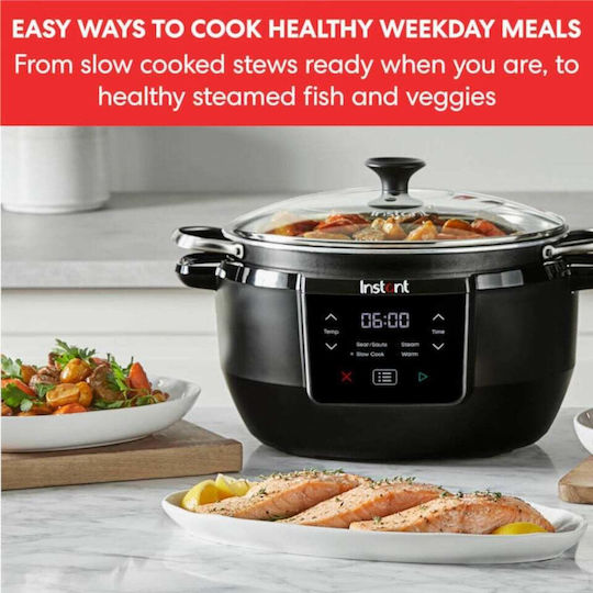 Instant Pot Slow Cooker 800W with Capacity 7L Black