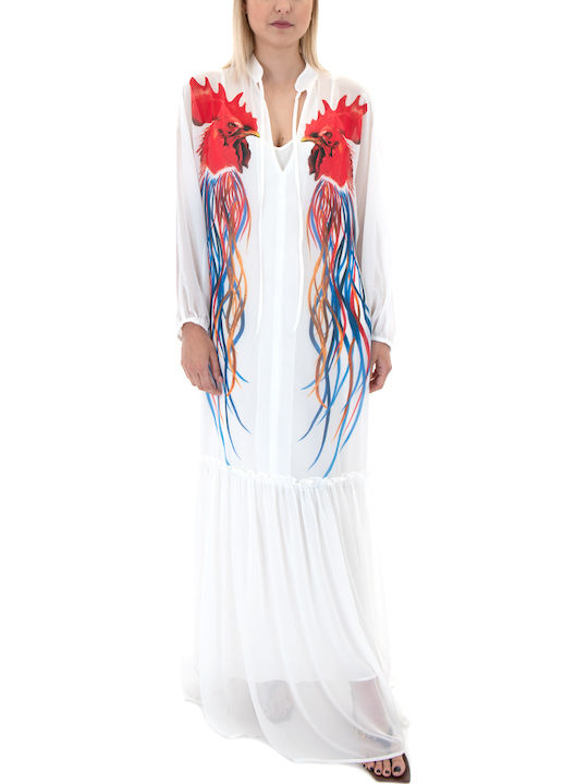 Summer Maxi Dress Red White Blue