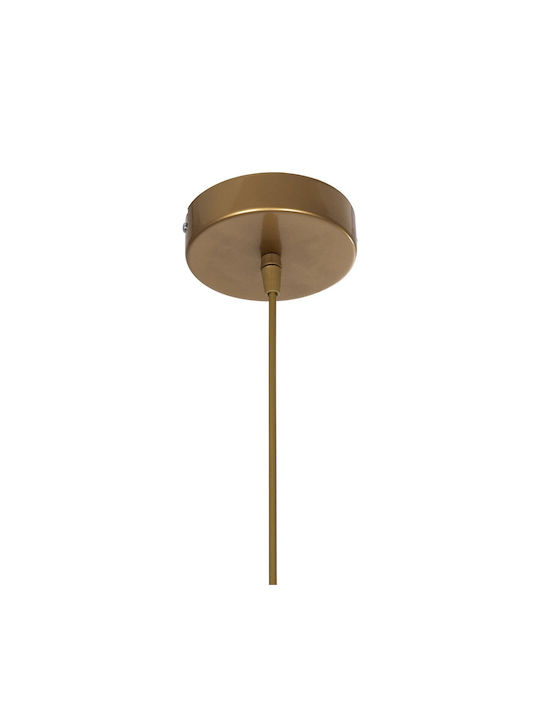 GloboStar Drop Κρεμαστό Φωτιστικό Χρυσό Μπάλα με Ντουί E27 20x25x80εκ.