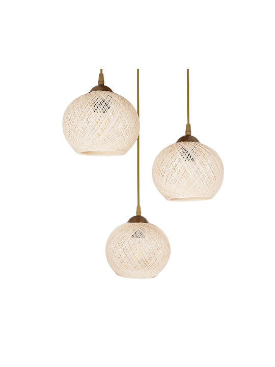 GloboStar Illumio Hängelampe Gold Kugel mit Fassung E27 30x30x70cm.