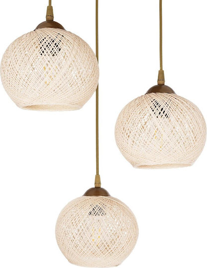 GloboStar Illumio Pendant Light Gold Ball with Socket E27 30x30x70cm