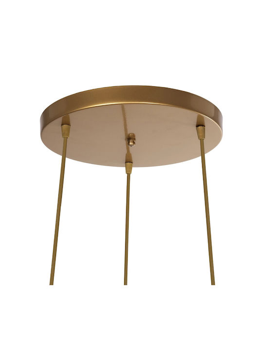 GloboStar Illumio Hängelampe Gold Kugel mit Fassung E27 30x30x70cm.