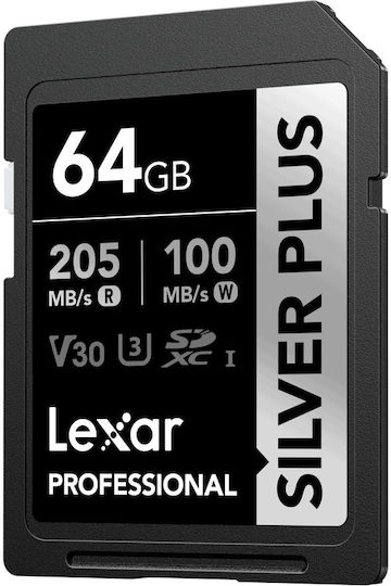 Lexar Professional SDXC 64GB U3 V30 UHS-I 205MB/s