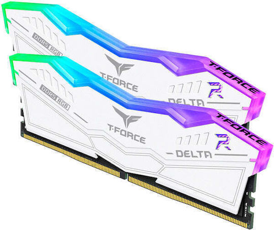 TeamGroup T-Force Delta RGB DDR5 32GB RAM με 2x16GB Modules και Ταχύτητα 6000 για Desktop