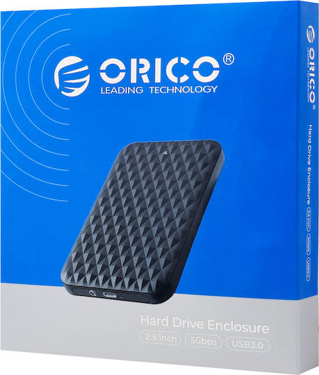 Orico Hard Drive Case 2.5" SATA III with connection SATA in Schwarz color
