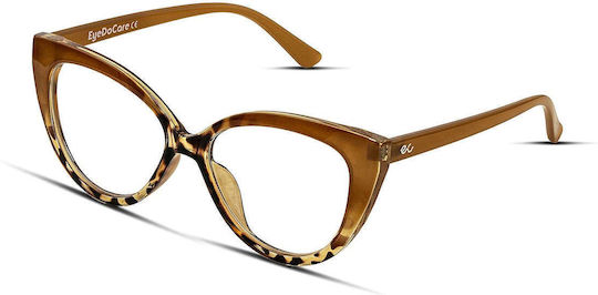 Blaues Blaulichtblockierende Brillen Computer Amelie Leopard Tea