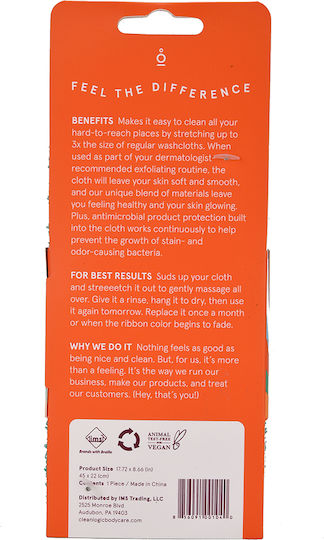 Prosop Elastic Exfoliant Pentru Corp Pentru Baie Cleanlogic 1 Bucată
