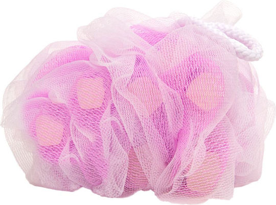 2 In 1 Shower Sponge Exfoliating Mesh Built-in Soap Bubblegum Scent Esponjabon 1 Pc