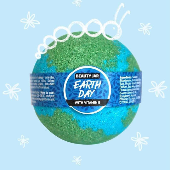 Effervescent Bath Bomb Vitamin E Earth Day Beauty Jar 150g