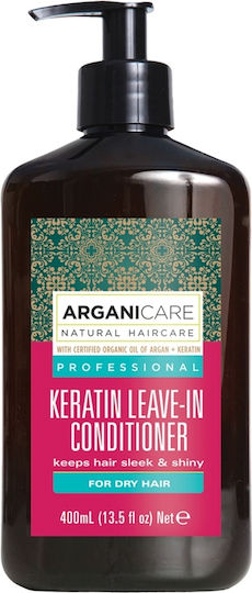 Arganicare Leave In Conditioner Αναδόμησης/Θρέψης για Ξηρά Μαλλιά 400ml