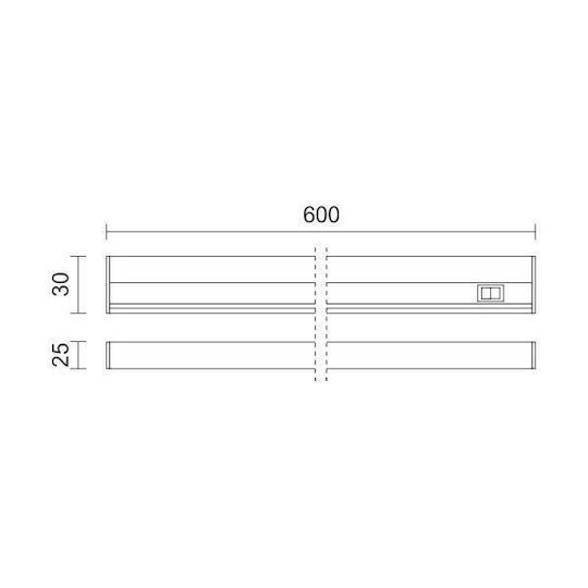 Spot Light Commercial Linear LED Ceiling Light 9W Warm to Cool White IP20