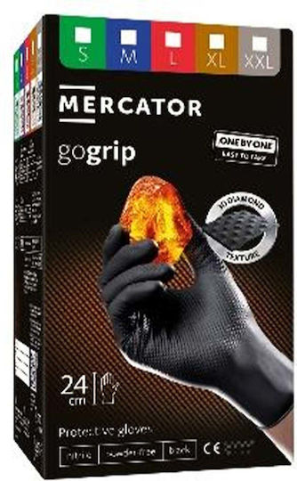 Mercator Medical Mănuși de Lucru de unica folosinta Negre Nitril 100buc