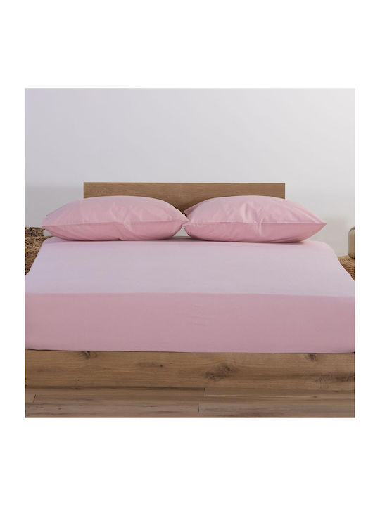 Nef-Nef Homeware Sheet King Size with Elastic 180x200+35cm. Jersey Beige