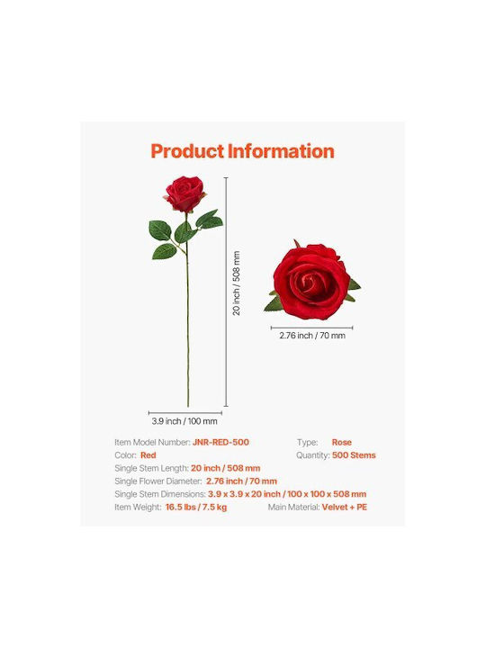 Vevor 500 Stück Rote Künstliche Rosen Blumenstrauß Dekoration Für Zuhause Rzmghshs500pl0lee001v0 Vevor 500 Stück Rote Künstliche Rosen Blumenstrauß Dekoration Für Zuhause Rzmghshs500pl0lee001v0