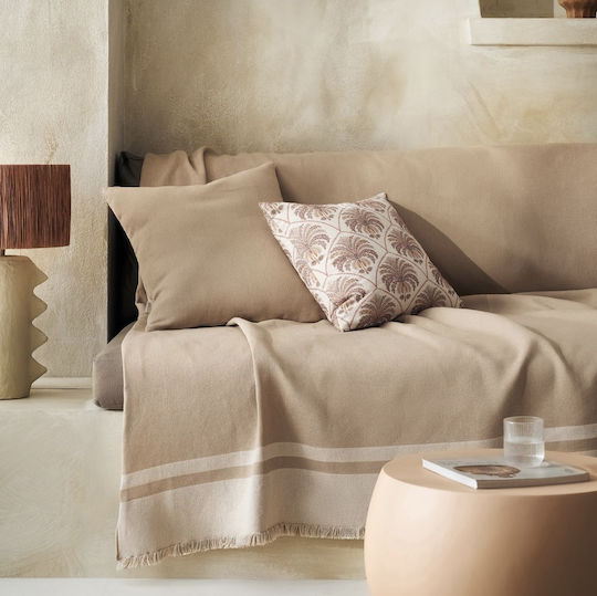 Gofis Home Marian Ριχτάρι Πολυθρόνας Δύο 'Οψεων 180x180εκ. Ground Beige 336/41