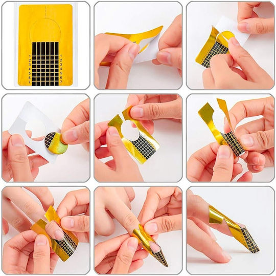 Self-Adhesive Disposable Nail Forms Nail Extension 50 Pieces 2omo67