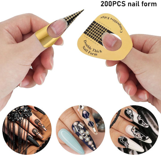 Self-Adhesive Disposable Nail Forms Nail Extension 50 Pieces 2omo67