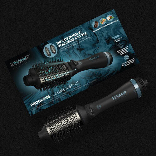 Revamp Progloss Volume & Ionic Ceramic Perie De Păr Electrică Cu Cap Rotativ 1000 Watt