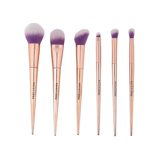 Profusion Cosmetics Profesional Set cu Pensule de Machiaj pentru Fard de pleoape din Păr Sintetic 8buc