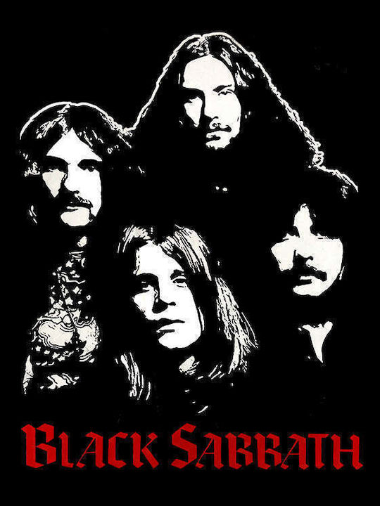 Black Sabbath Group Unisex T-shirt Μαύρο