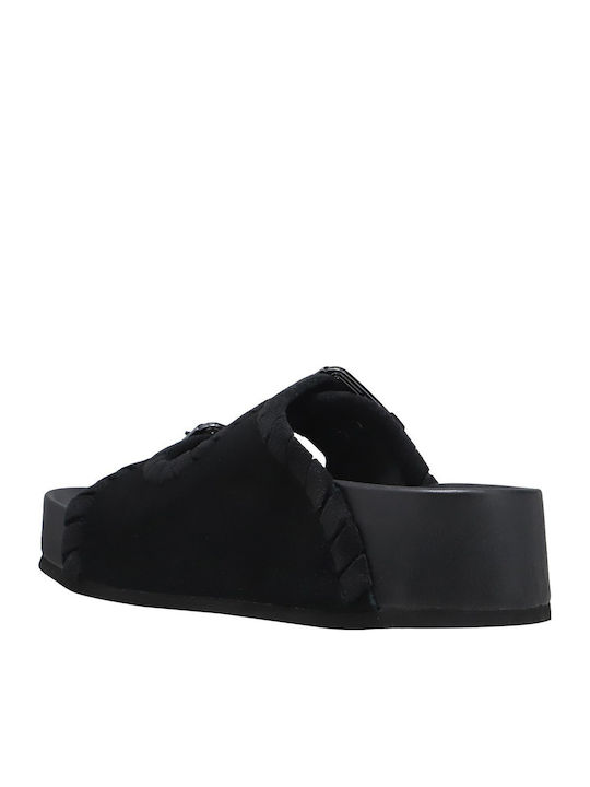 Women's Flat Sandals in Black Color