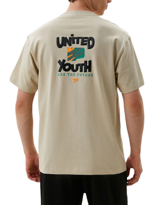 PUMA Downtown Graphic T-shirt Μπεζ