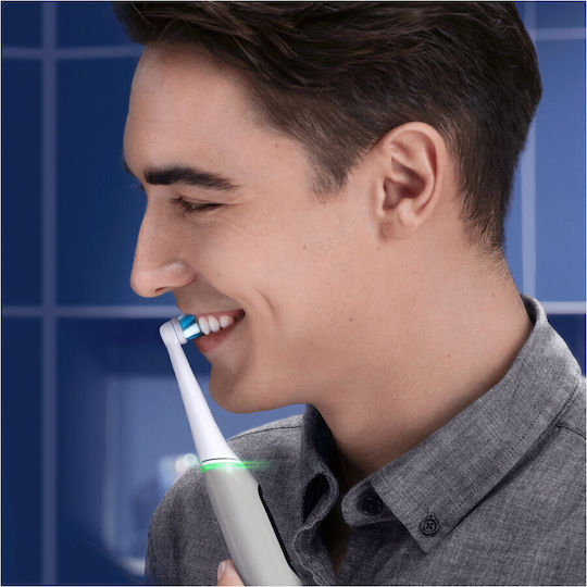 Oral-B Io Series 6 Ηλεκτρική Οδοντόβουρτσα με Χρονομετρητή, Αισθητήρα Πίεσης και Θήκη Ταξιδίου Γκρι