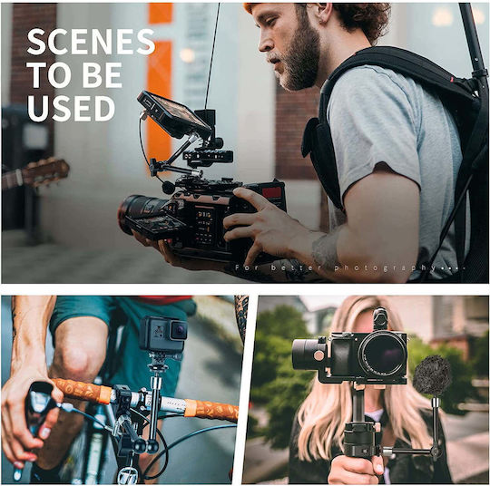 Set Braț Magic Articulat de 11 Inch Clemă Super Șurub 1/4 Inch 3/8 Inch Greutate Maximă 2 Kg Monitor Cameră Video Lumină Led Inel de Lumină
