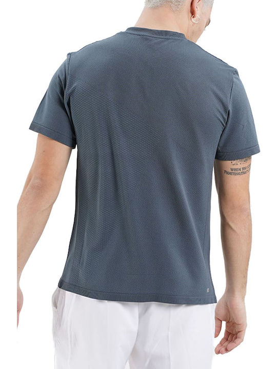 Wilson Power Seamless Henley II WRA789102 Herren Tennisbekleidung Grau
