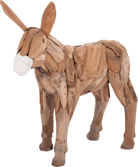 Figurină Decorativă Măgăruș Hm4387 Lemn Teak Reciclat Natural 103x33x99 5 Bucăți