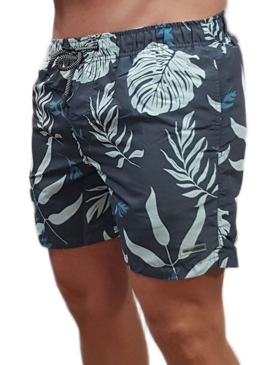 Ανδρικό Μαγιό Σορτς Stone Grey, Gray Floral