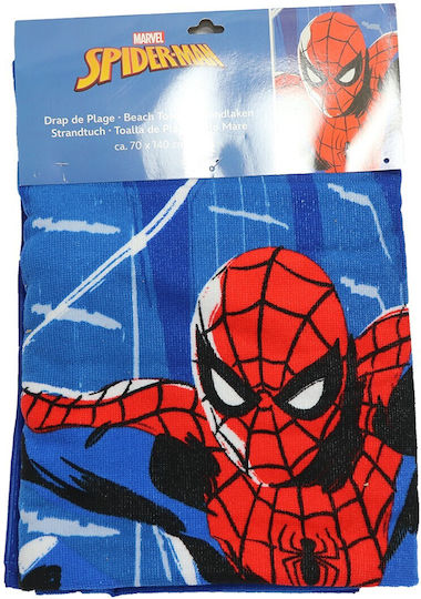 Marvel Spiderman Πετσέτα Θαλάσσης Microfiber 70x140εκ Aym075021 Μπλε 70x140εκ